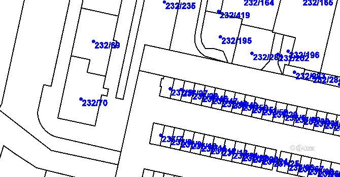 Parcela st. 237/5 v KÚ Lobzy, Katastrální mapa