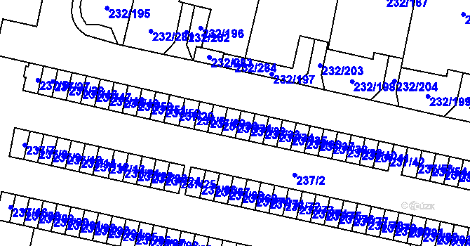 Parcela st. 237/31 v KÚ Lobzy, Katastrální mapa