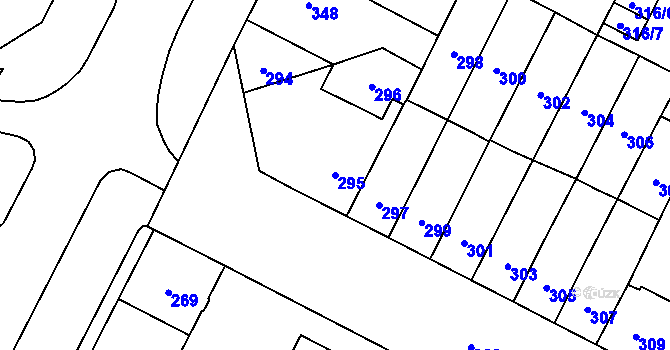 Parcela st. 295 v KÚ Lobzy, Katastrální mapa