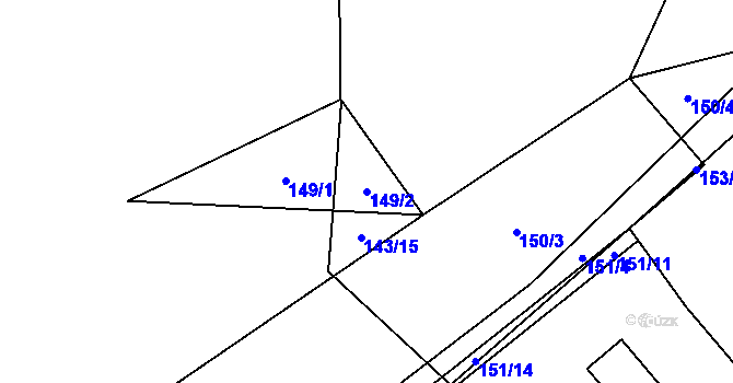 Parcela st. 149/2 v KÚ Lobzy, Katastrální mapa