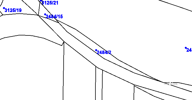 Parcela st. 2484/2 v KÚ Doubravka, Katastrální mapa