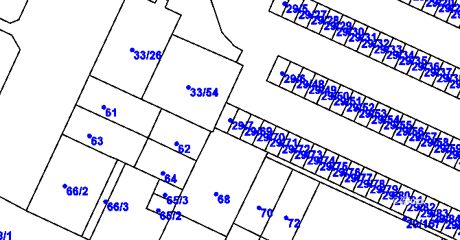 Parcela st. 29/7 v KÚ Doubravka, Katastrální mapa
