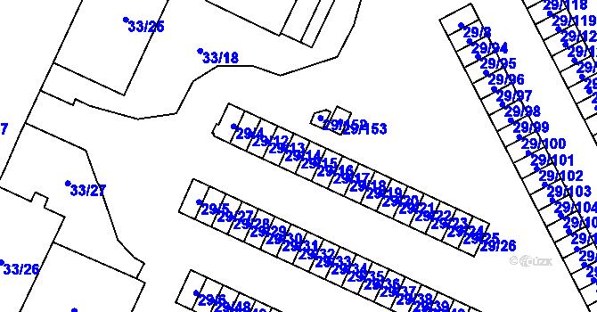 Parcela st. 29/15 v KÚ Doubravka, Katastrální mapa
