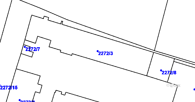 Parcela st. 2272/3 v KÚ Doubravka, Katastrální mapa