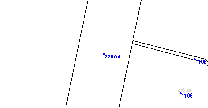 Parcela st. 2297/4 v KÚ Doubravka, Katastrální mapa