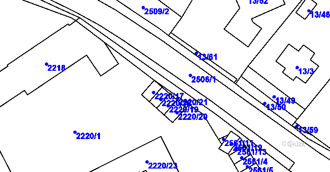 Parcela st. 2561/3 v KÚ Doubravka, Katastrální mapa