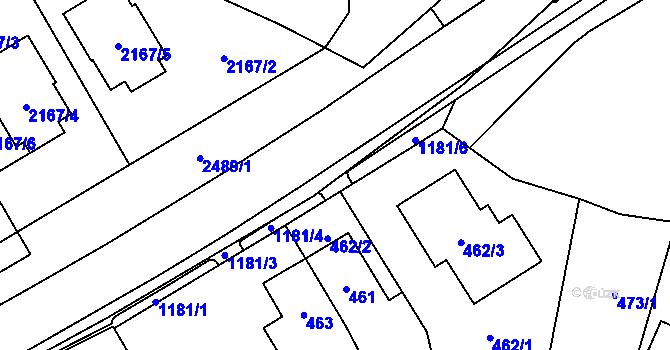 Parcela st. 2645/13 v KÚ Doubravka, Katastrální mapa