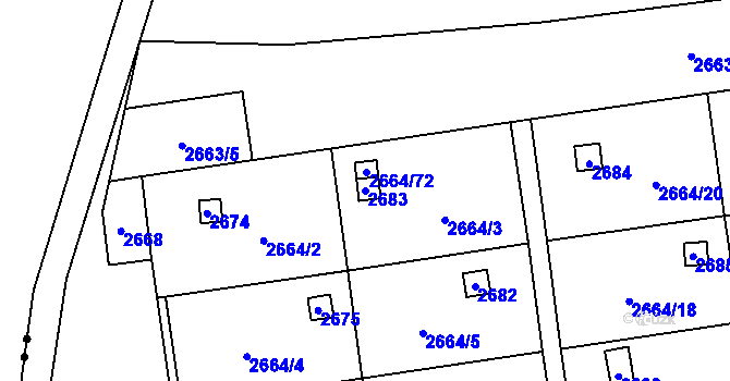 Parcela st. 2683 v KÚ Doubravka, Katastrální mapa
