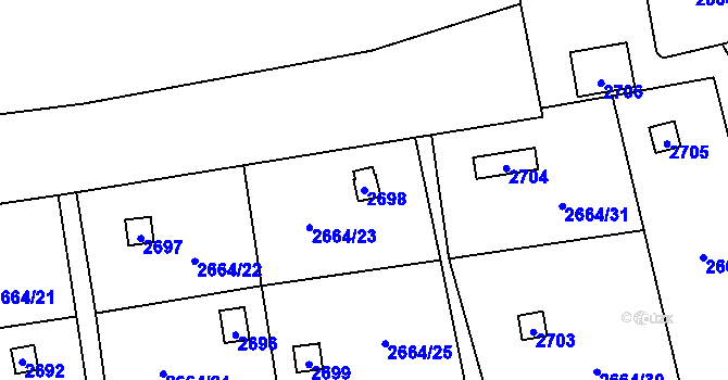 Parcela st. 2698 v KÚ Doubravka, Katastrální mapa