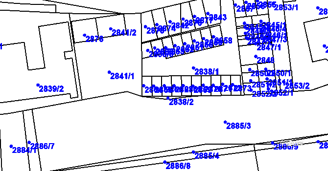 Parcela st. 2866 v KÚ Doubravka, Katastrální mapa