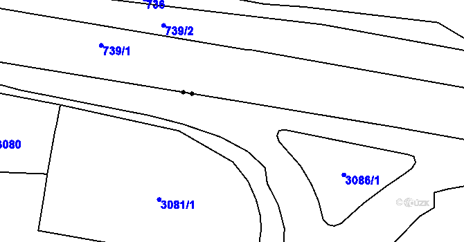 Parcela st. 3087/1 v KÚ Doubravka, Katastrální mapa