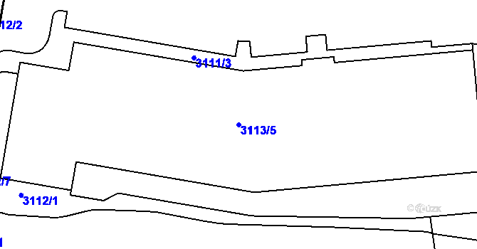 Parcela st. 3113/5 v KÚ Doubravka, Katastrální mapa
