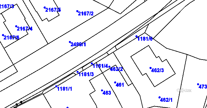 Parcela st. 2645/33 v KÚ Doubravka, Katastrální mapa