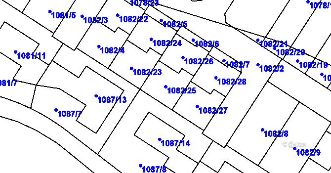 Parcela st. 1082/25 v KÚ Újezd, Katastrální mapa