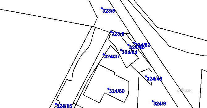 Parcela st. 324/37 v KÚ Bukovec, Katastrální mapa