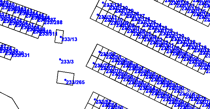 Parcela st. 233/91 v KÚ Bukovec, Katastrální mapa