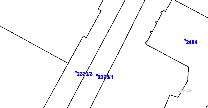 Parcela st. 2373/4 v KÚ Plzeň 4, Katastrální mapa