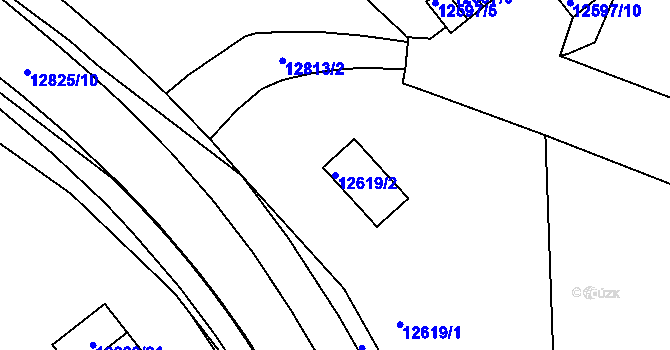 Parcela st. 12619/2 v KÚ Plzeň 4, Katastrální mapa