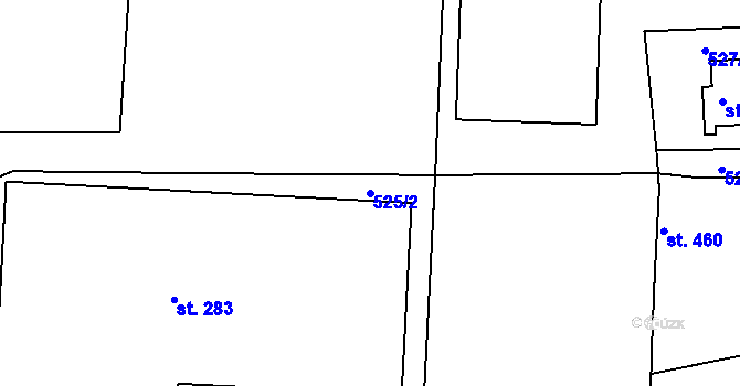Parcela st. 525/2 v KÚ Litice u Plzně, Katastrální mapa