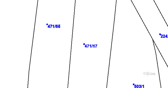 Parcela st. 471/17 v KÚ Litice u Plzně, Katastrální mapa