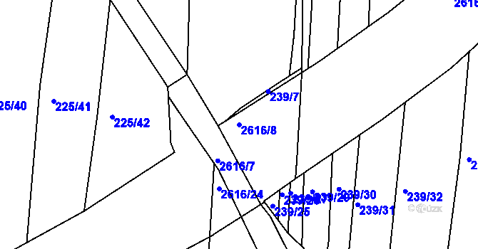 Parcela st. 2616/8 v KÚ Litice u Plzně, Katastrální mapa