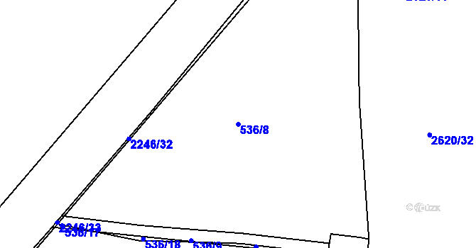 Parcela st. 536/8 v KÚ Litice u Plzně, Katastrální mapa
