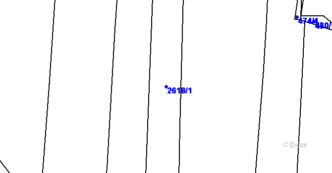 Parcela st. 2618/1 v KÚ Litice u Plzně, Katastrální mapa