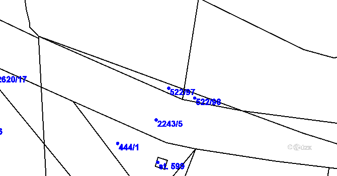 Parcela st. 522/97 v KÚ Litice u Plzně, Katastrální mapa