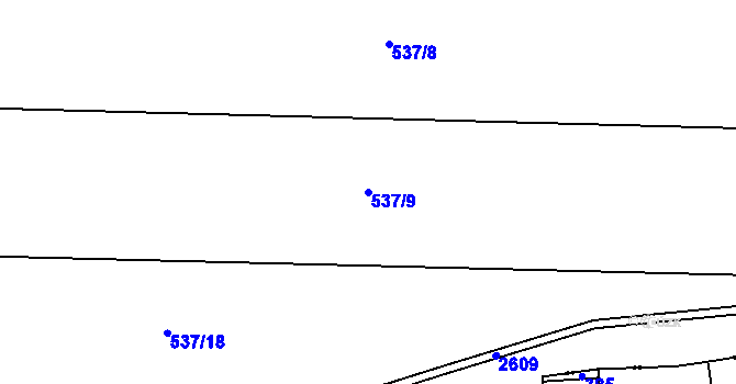 Parcela st. 537/9 v KÚ Litice u Plzně, Katastrální mapa