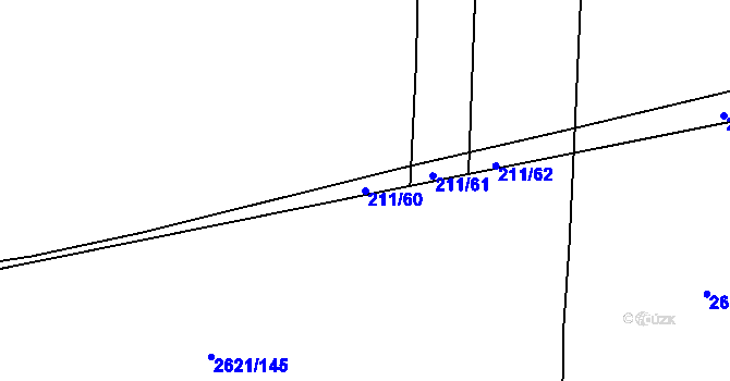 Parcela st. 211/60 v KÚ Litice u Plzně, Katastrální mapa