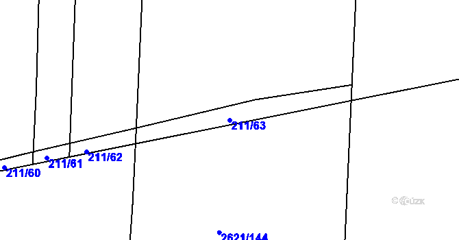 Parcela st. 211/63 v KÚ Litice u Plzně, Katastrální mapa