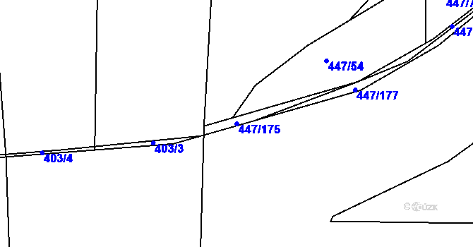 Parcela st. 447/175 v KÚ Litice u Plzně, Katastrální mapa