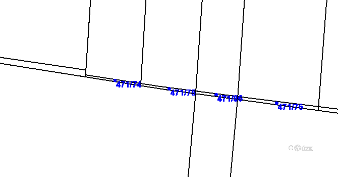 Parcela st. 471/75 v KÚ Litice u Plzně, Katastrální mapa