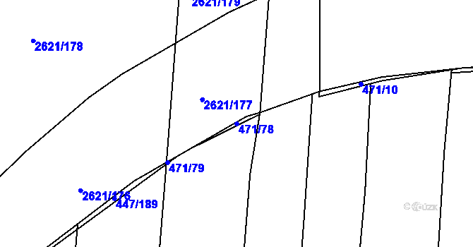 Parcela st. 471/78 v KÚ Litice u Plzně, Katastrální mapa
