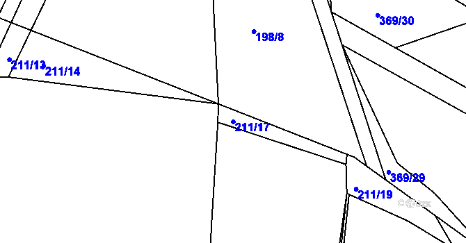 Parcela st. 211/17 v KÚ Litice u Plzně, Katastrální mapa