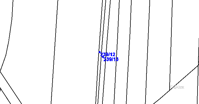 Parcela st. 239/12 v KÚ Litice u Plzně, Katastrální mapa