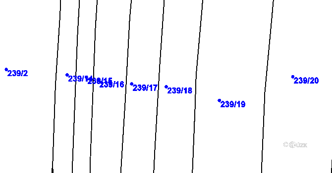 Parcela st. 239/18 v KÚ Litice u Plzně, Katastrální mapa