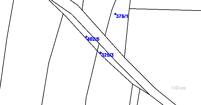 Parcela st. 325/3 v KÚ Litice u Plzně, Katastrální mapa