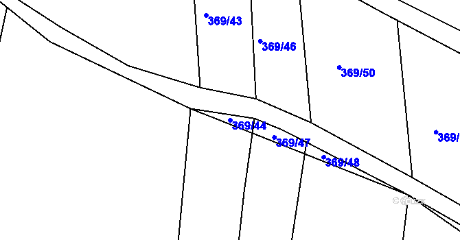 Parcela st. 369/44 v KÚ Litice u Plzně, Katastrální mapa