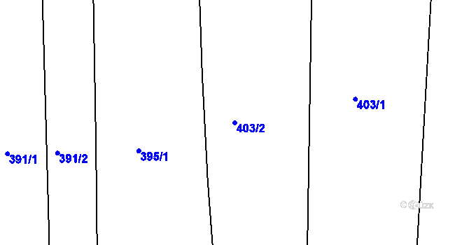 Parcela st. 403/2 v KÚ Litice u Plzně, Katastrální mapa