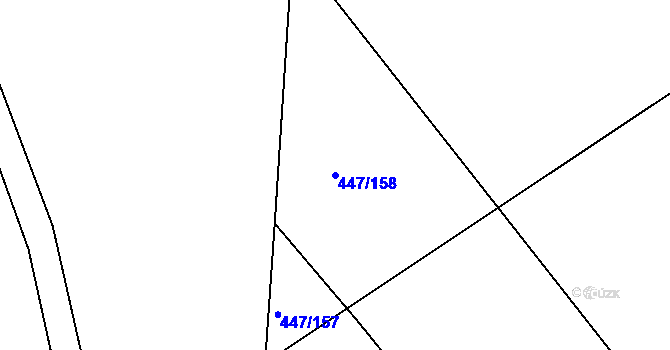 Parcela st. 447/158 v KÚ Litice u Plzně, Katastrální mapa