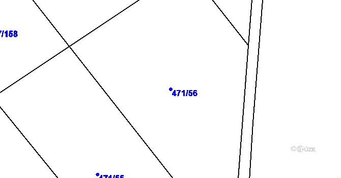 Parcela st. 471/56 v KÚ Litice u Plzně, Katastrální mapa
