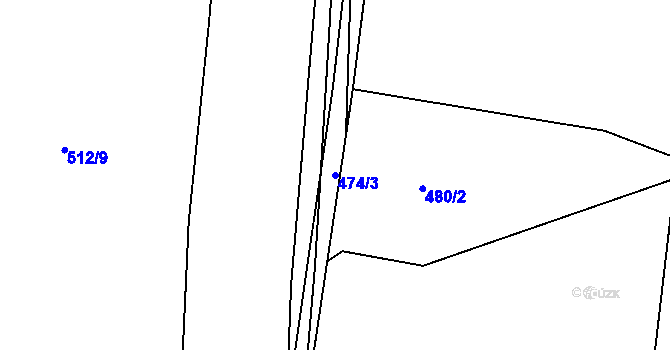 Parcela st. 474/3 v KÚ Litice u Plzně, Katastrální mapa
