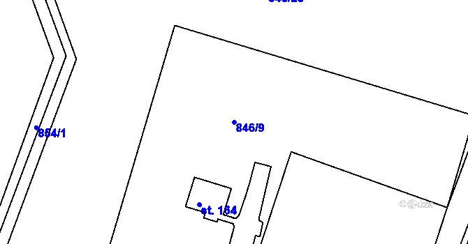 Parcela st. 846/9 v KÚ Klipec, Katastrální mapa