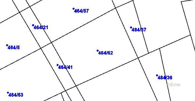 Parcela st. 464/62 v KÚ Klipec, Katastrální mapa