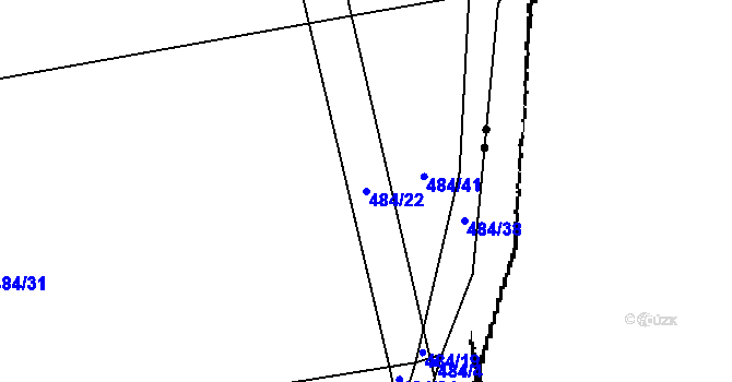 Parcela st. 484/22 v KÚ Klipec, Katastrální mapa