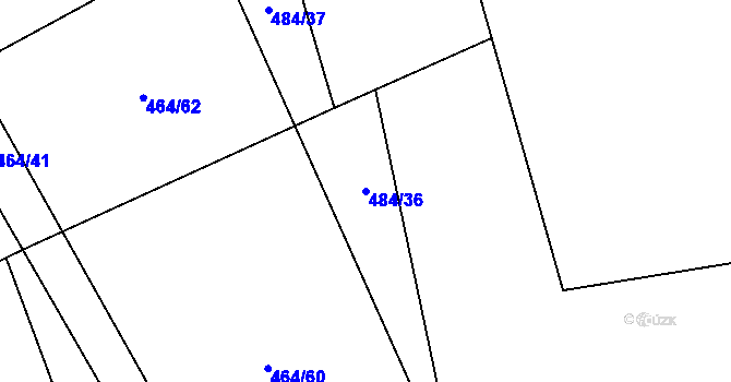 Parcela st. 484/36 v KÚ Klipec, Katastrální mapa