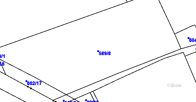 Parcela st. 589/8 v KÚ Klipec, Katastrální mapa