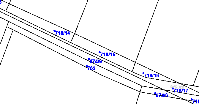 Parcela st. 718/15 v KÚ Klipec, Katastrální mapa