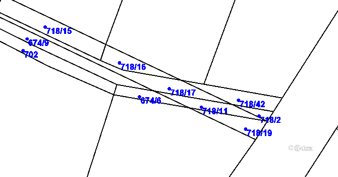 Parcela st. 718/17 v KÚ Klipec, Katastrální mapa